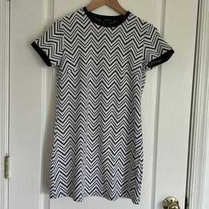 Forever21 Short Dress Black and white chevron size small